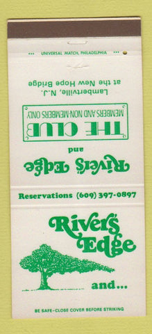 Matchbook Cover - River's Edge Restaurant Lambertville NJ 30 Strike