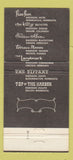 Matchbook Cover - The Tiffany Radisson Hotel Minneapolis MN Denver 30 Strike