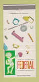 Matchbook Cover - Federal Stampings Minneapolis MN Rochester NY 30 Strike