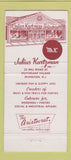 Matchbook Cover - Mr K Restaurant Irvington NJ 30 Strike