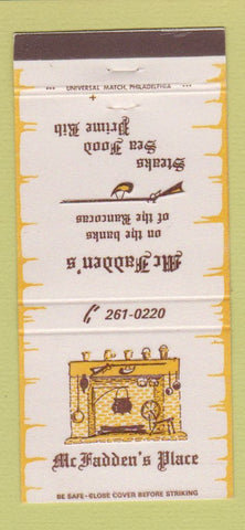 Matchbook Cover - McFadden's Place Restaurant Hainesport NJ 30 Strike
