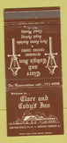 Matchbook Cover - Clare and Coby's Inn Madison Township NJ 30 Strike