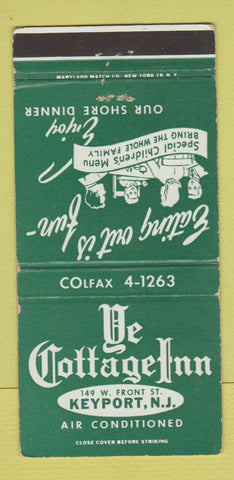 Matchbook Cover - Ye Cottage Inn Keyport NJ WEAR 30 Strike