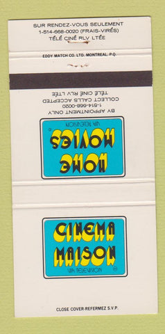 Matchbook Cover - Cinema Maison Movies QC 30 Strike