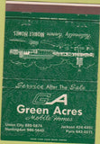 Matchbook Cover - Green Acres Mobile Homes Jackson MS? 40 Strike