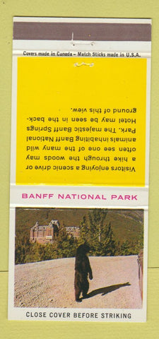 Matchbook Cover - Banff National Park AB bear 30 Strike
