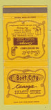 Matchbook Cover - Boot City Canoga Family Store Canoga Park CA shoes 30 Strike