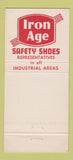 Matchbook Cover - Iron Age Safety Shoes Pittsburgh PA 30 Stick