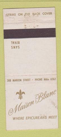 Matchbook Cover - Maison Blanc Restaurant Seattle WA WEAR 21 Strike Feature