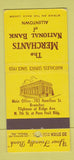 Matchbook Cover - Merchants National Bank Allentown PA 30 Stick