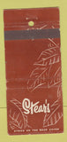 Matchbook Cover - Stear's Restaurant Beverly Hills CA WORN 30 Stick