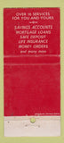 Matchbook Cover - Hamburg Savings Bank NY WEAR 30 Stick