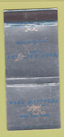Matchbook Cover - War & Knitters Ware MA WEAR 30 Stick