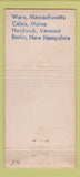 Matchbook Cover - War & Knitters Ware MA WEAR 30 Stick