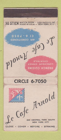 Matchbook Cover - Le Cafe Arnold New York City WEAR 30 Stick