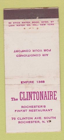 Matchbook Cover - Clintonaire Restaurant Rochester NY WEAR 30 Stick