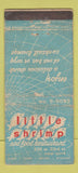 Matchbook Cover - Little Shrimp Restaurant New York City WORN 30 Stick