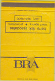Matchbook Cover - Barry Rick Associates talent agency 40 Strike
