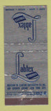 Matchbook Cover - Labtex Fabrics New York City WEAR 30 Stick