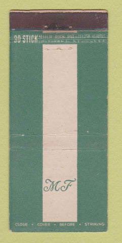 Matchbook Cover - Mayfair Farms West Orange WEAR 30 Stick