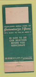 Matchbook Cover - Imperial Wallpapers 30 Stick