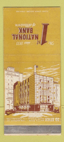 Matchbook Cover - 1st National Bank Allentown PA WEAR 30 Stick