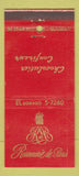 Matchbook Cover - Rosemarie de Paris Chocolates New York City 30 Stick