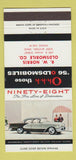 Matchbook Cover - 1956 Oldsmobile RW Norris West Milton OH 30 Strike