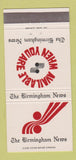 Matchbook Cover - Birmingham News Paper AL? 30 Strike
