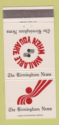 Matchbook Cover - Birmingham News Paper AL? 30 Strike