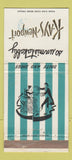 Matchbook Cover - Kays Newport Shoes RI WEAR 30 Strike