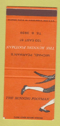 Matchbook Cover - Running Footman Michael Pearman Shoes SAMPLE 30 Strike