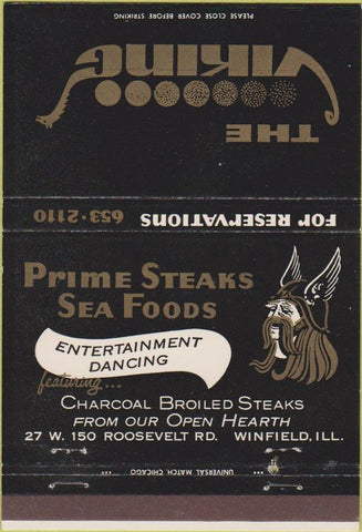 Matchbook Cover - The Viking Winfield IL 40 Strike