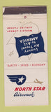 Matchbook Cover - North Star Airlines WORN 21 Strike Feature