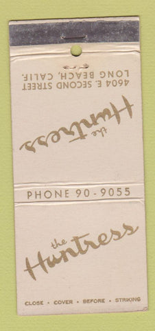 Matchbook Cover - Huntress Long Beach CA 21 Strike Feature