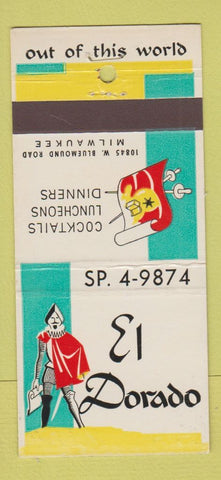 Matchbook Cover - El Dorado Restaurant Milwaukee WI 21 Strike Feature
