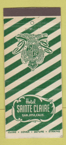 Matchbook Cover - Hotel Sainte Claire San Jose CA 30 Stick