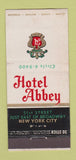 Matchbook Cover - Hotel Abbey New York City WEAR 30 Stick