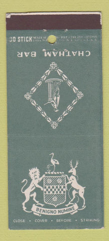 Matchbook Cover - Chatham Bar New York City 30 Stick