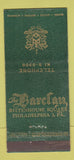 Matchbook Cover - Carclay Hotel Philadelphia PA 30 Stick