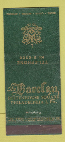 Matchbook Cover - Carclay Hotel Philadelphia PA 30 Stick