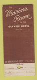 Matchbook Cover - Olympic Hotel Seattle WA Marine Room WEAR 30 Stick