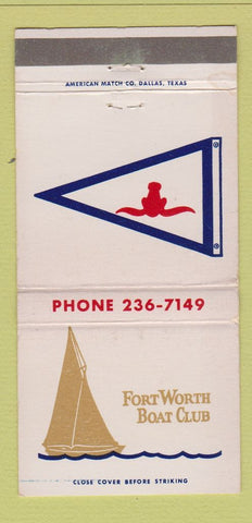 Matchbook Cover - Fort Worth Boat Club TX WEAR 30 Strike