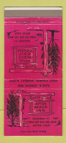 Matchbook Cover - Aptos Beach Inn CA 30 Strike