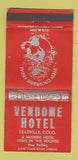 Matchbook Cover - Vendome Hotel Leadville Colorado 30 Strike