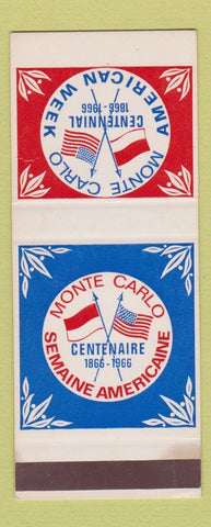 Matchbook Cover - Monte Carlo Semaine Americaine 1966 France SAMPLE WEAR