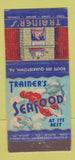 Matchbook Cover - Trainer's Seafood Quakertown PA 21 Strike Feature