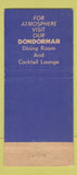 Matchbook Cover - Trainer's Seafood Quakertown PA 21 Strike Feature