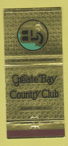 Matchbook Cover - Greate Bay Country Club Somers Point NJ 30 Strike