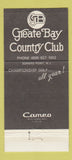 Matchbook Cover - Greate Bay Country Club Somers Point NJ 30 Strike